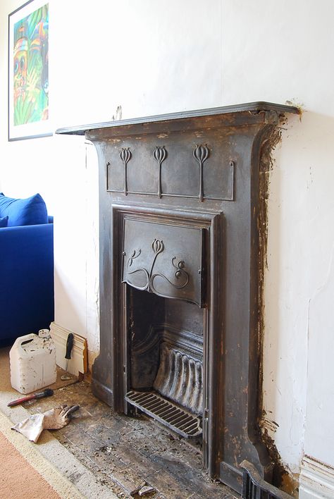 Edwardian Fireplace Restoration 1890s Fireplace, Edwardian Fireplace Surround, 1900’s Fireplace, Edwardian Renovation, Edwardian Fire Surround, Edwardian Fireplace Mirror, 1910’s Fireplace, Fireplace Restoration, Edwardian Cast Iron Fireplace