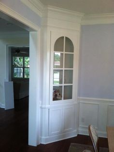 Built-in corner china cabinet. | For the Home | Pinterest | The ... Built In Corner China Cabinet, Built In Corner Cabinet Dining Room, Corner Built Ins, Corner Built In Cabinet, Corner Cabinets Dining Room, Built In Corner Cabinet, Corner Cabinet Dining Room, Corner China Cabinets, Corner China Cabinet