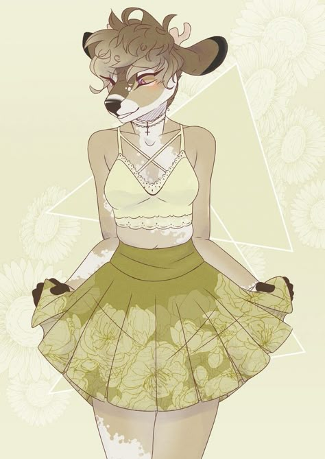 Anthro Character Art, Deer Fursona, Deer Girl, Cute Characters, Fantasy Character Design, Character Design Inspiration, Animal Art, Cute Drawings, Cute Art