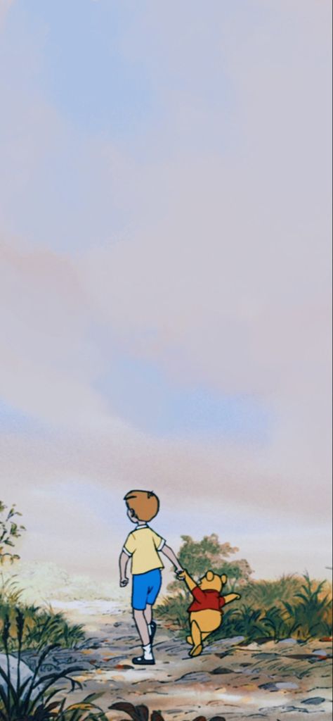 Winnie The Pooh And Christopher Robin Tattoo, Vintage Winnie The Pooh Wallpaper, Winnie The Pooh Summer Wallpaper, Iphone Wallpaper Aesthetic Disney, Winnie The Pooh And Christopher Robin, Christopher Robin Aesthetic, Christopher Robin Wallpaper, Christopher Robin Tattoo, Winne The Pooh Wallpaper Aesthetic