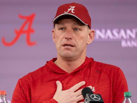 Alabama Coach Kalen DeBoer Made His Opinion Of Nick Saban's Role in Tuscaloosa Extremely Clear - NewsBreak Kalen Deboer, Football Recruiting, Nick Saban, Bill Belichick, The University Of Alabama, Bowl Game, Nba Draft, Peyton Manning, Football Coach