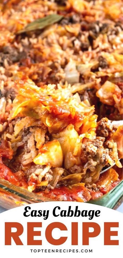 This easy cabbage roll casserole recipe sometimes called “lazy cabbage roll casserole” is a more convenient way to prepare this delicious dish. If you haven’t already, please try this amazing cabbage casserole with rice for dinner tonight! Easy Cabbage Roll Casserole, Lazy Cabbage Roll Casserole, Casserole With Rice, Best Cabbage Recipe, Cabbage Recipes Southern, Lazy Cabbage Rolls, Rice For Dinner, Easy Cabbage Recipes, Easy Cabbage Rolls