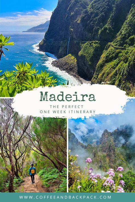 Our one week itinerary in Madeira | Travel inspirations Madeira Travel, One Week Itinerary, Traditional Houses, Majestic Mountains, Natural Pool, Backpack Travel, Hiking Tips, In The Clouds, Atlantic Ocean