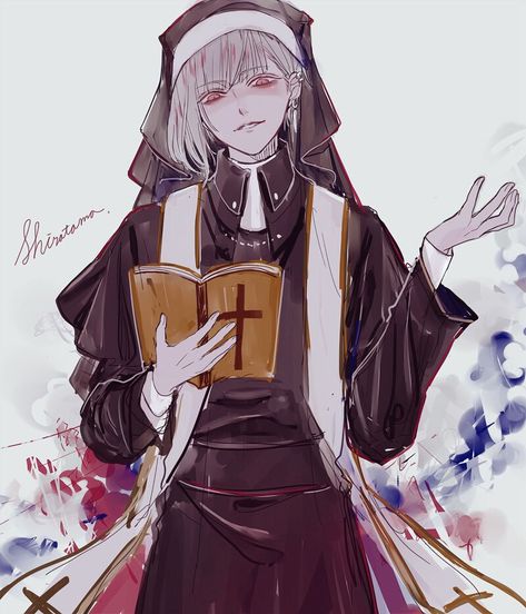 Priest Outfit, Nun Outfit, The Fallen Angel, Dungeons And Dragons Game, Dark Anime Guys, Old Anime, Manga Boy, Woman Drawing, Anime Angel