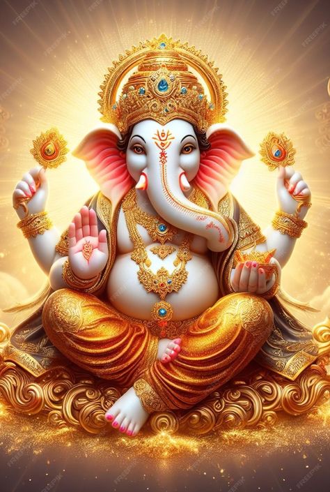 Om Ganesh, Ganesha God, Ganesh Ji Images, Ganpati Bappa Wallpapers, Ganpati Bappa Photo, Ganesh Lord, Shri Ganesh Images, Baby Ganesha, Attitude Positive