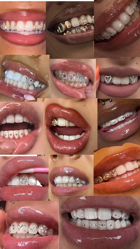 Tooth gems Teeth Aesthetic, Pretty Teeth, Dental Jewelry, Grillz Teeth, Diamond Teeth, Veneers Teeth, Dope Jewelry Accessories, Mode Rose, Grills Teeth