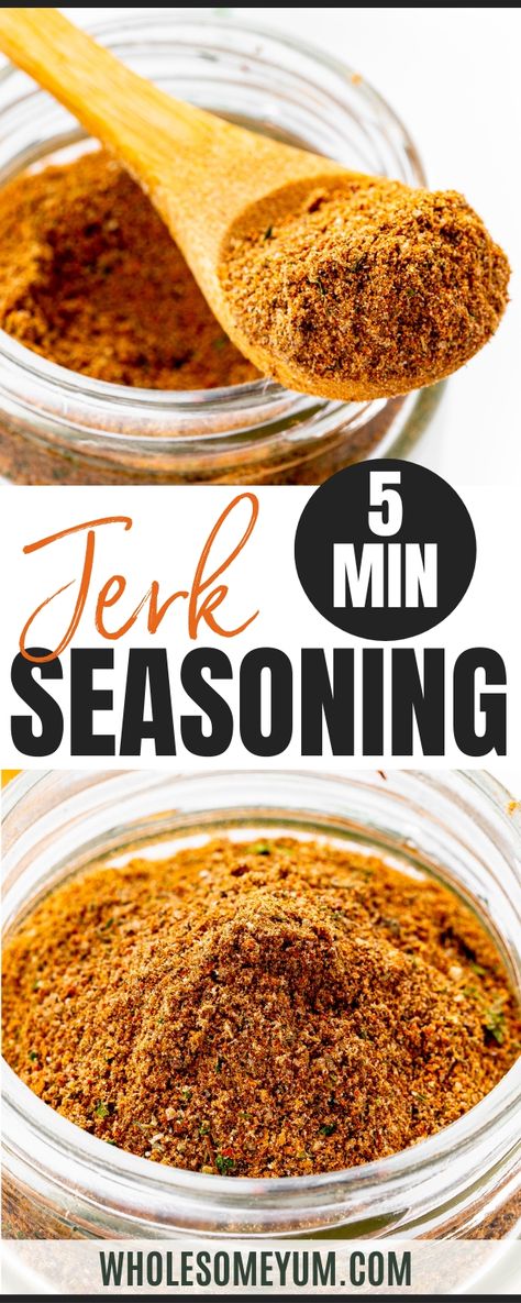 Jerk Seasoning Recipe, Jamaican Seasoning, Keto Seasoning, Jamaican Jerk Seasoning, Summer Bbq Recipes, Dry Rub Recipes, Spice Blends Recipes, Spice Mix Recipes, Whole30 Keto