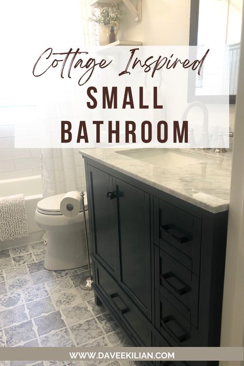 Our small bathroom DIY renovation is one that I am so excited to share with you! We went from dark, old and dingy to a bright, airy and cottage inspired look. Cottage Bathroom Remodel, Cottage Bathroom Decor, Small Bathroom Diy, White Bath Mat, White Bath Towels, Small Bathroom Renovation, Steel Tub, Bathroom Diy, Cottage Bathroom