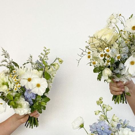 Bee’s Blossoms • Gold Coast Florist 🧚‍♀️ on Instagram: "Aaaand a moment for the bridesmaids’ bouquets 🥲  save for inspo x💌   You’ll see most of the images are my classic seasonal bridesmaid bouquet ~ this means they’re a mix of beautiful blooms in my signature garden style bouquets. these ‘mixed seasonal posies’ are a smaller & less detailed version of the bride’s bouq, and include lots of different flower types.   then there’s a few photos of ‘en masse’ bouqs, which means 1 floral variety grouped together. ie just cosmos, just dahlias etc. this is super fun as you can mix and match and choose whether you want each bridesmaid to have a different colour (sometimes complementing their dresses!) or one uniform colour in different flowers.   either way, there’s loads of gorgeous options for Colourful Bridesmaid Bouquet, Bridemaid Bouquet, Bridesmaids Flowers, Small Wedding Bouquets, Wedding Party Bouquets, Wedding Flowers Wildflowers, Abbey Wedding, Summer Camp Wedding, Flower Types