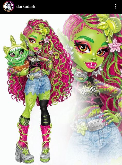 Monster High Venus Mcflytrap, Venus Mcflytrap, The Munster, Monster Makeup, Monster High Custom Doll, Felt Monster, Series Netflix, Arte Monster High, Monster High Pictures