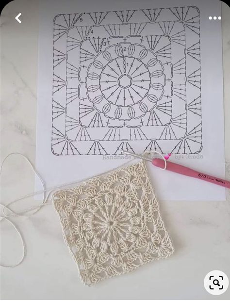 Grannysquares Crochet, Crochet Stitches Guide, Crochet Bedspread Pattern, Mode Crochet, Crochet Blocks, Crochet Granny Square, Crochet Square Patterns, 자수 디자인, November 2