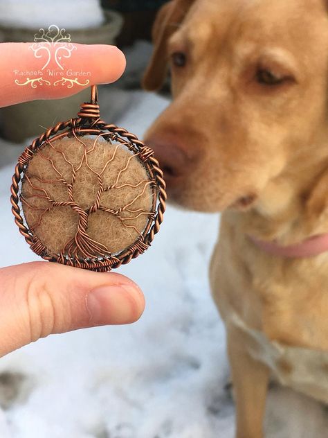 Pet Memorial Ideas Dogs, Hair Tree, Cremation Glass Art, Real Wolf, Dog Memorial Jewelry, Wire Wrapped Tree Of Life, Wolf Totem, Wire Wrapped Tree, National Pet Day