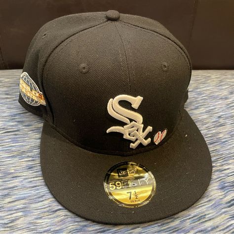 Chicago White Sox New Era Fitted Cap Mlb Brand New Size 7 1/2 5 Available Fire Hat Mlb Fitted Hats, Fire Hat, Fitted Hats Men, Sox Hat, Nba Hats, New Era Hat, New Era Fitted, Vintage Cap, New Era Cap