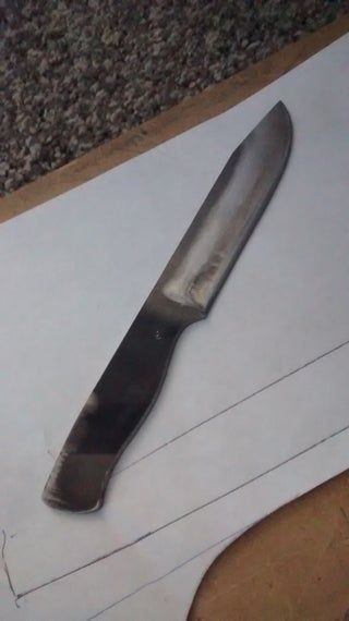 Homemade Knife From a File : 22 Steps (with Pictures) - Instructables Knife Pictures, Homemade Knife, Bear With Me, Belt Sander, Cut Out Shapes, Push Pins, Knife Handles, I Can Change, Angle Grinder