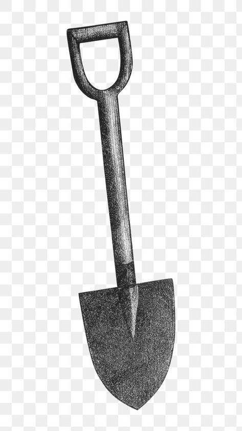 Shovel Illustration, Shovel Drawing, Black And White Carpet, Illustration Black And White, Png Illustration, Black And White Vintage, White Carpet, Shovel, Free Design Resources