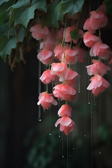 Weeping Begonia Tattoo, Begonia Flower Aesthetic, Pansies Aesthetic, Weeping Begonia, Overgrown Flowers, Become A Florist, Dream Garden Backyards, Pretty Flowers Pictures, Fancy Flowers