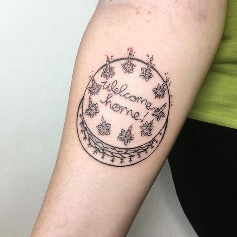 Small Linework Tattoo Design, Coraline Welcome Home Cake Tattoo, Tattoos To Remember Mom, Welcome Home Tattoo, Other Mother Tattoo, Coraline Flowers Tattoo, Coraline Traditional Tattoo, Coraline Cake Tattoo, Coraline House Tattoo