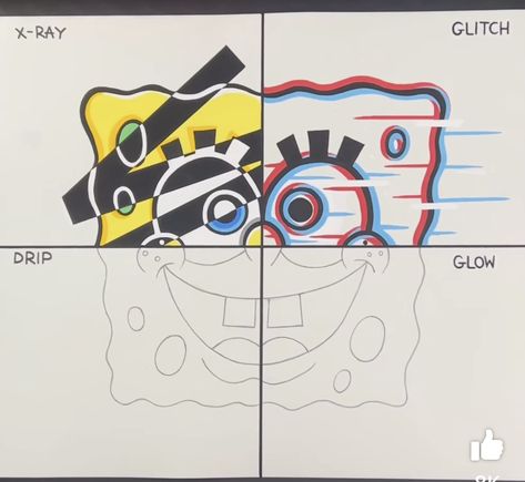 Spongebob Canvas Painting, Spongebob Diy, Spongebob Canvas, Cute Drawings Simple Doodles, Cute Drawings Simple, Spongebob Spongebob, Disney Fall, Markers Drawing Ideas, Spongebob Drawings