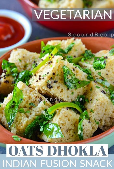 Oats Recipes Indian, Baked Snacks, Vegetarian Starters, Fusion Recipes, Tiffin Recipe, Dhokla Recipe, Veg Snacks, Starter Recipes, Indian Appetizers