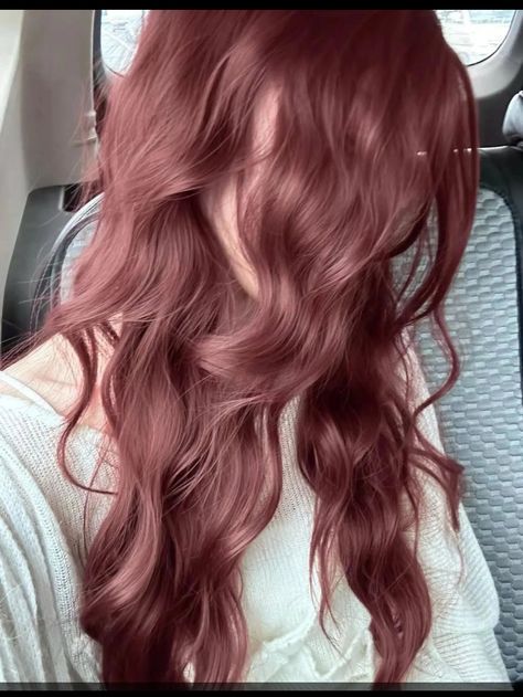 Pinkish Brown Hair, Brown And Pink Hair, Rose Hair Color, Korean Hair Color, Hair Color Underneath, Wine Hair, Hair Tint, Pretty Hair Color, Burgundy Hair