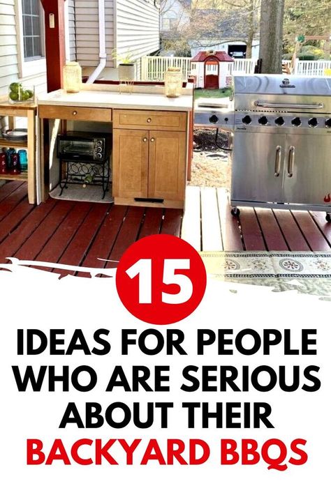 Transform your outdoor patio or deck with these DIY BBQ grilling station ideas on a budget. Diy Outdoor Grilling Station On A Budget, Diy Bbq Station, Grilling Station Ideas, Backyard Bbq Ideas, Custom Bbq Smokers, Deck Grill, Barrel Bbq, Grilling Station, Outside Grill