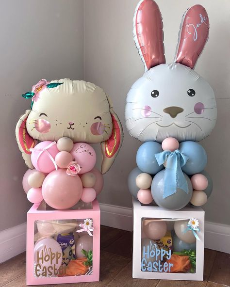 Bertie’s Balloons | 🐰 Easter 🐰 A little upgrade on our 2022 Easter edition. Choice of two cute bunnies on a balloon base sitting on a fillable ‘Hoppy… | Instagram Easter Balloon Bouquet, Easter Balloon Ideas, Easter Balloon Decor, Balloon Base, Base Sitting, Easter Balloons, Cream Eggs, Easter Bouquet, Cute Bunnies