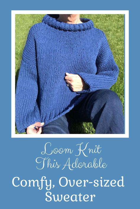 Loom Knitting Patterns Free, Knit A Sweater, Loom Knitting Pattern, Round Loom Knitting, Circle Loom, Loom Knitting Tutorial, Knitting Projects Free, Loom Knit Hat, Loom Knitting Stitches