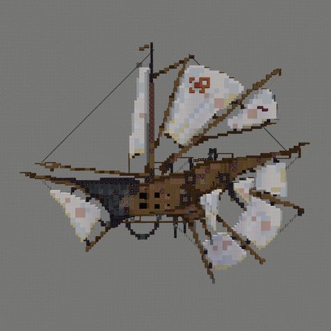 Pirate Ship Minecraft Build, Steampunk Ship Minecraft, Minecraft Shipwreck House, Minecraft Floating Base, Minecraft Flying Ship, Arcane Minecraft, Minecraft Blimp, Minecraft Airship, Minecraft Steampunk House