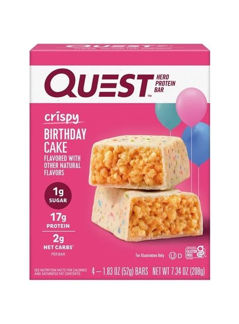 New in Protein - Walmart.com Birthday Cake Protein Bars, Birthday Cake Protein, Quest Protein Bars, Keto Protein Bars, Protein Ice Cream Recipes, Quest Protein, Keto Protein, Protein Pancakes Recipes, Birthday Cake Flavors