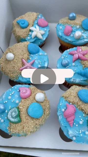 Taha Pastry on Instagram: "@taha_pastry 

🌊 Second time around, and it’s still a favorite! These beach-themed cupcakes are making waves 🌊🏖️🧁 Perfect for any occasion that calls for something sweet! 🎉🌸

@taha_pastry 
💙 Swipe to dive into the details!
🍬 Crafted with love, just like every ocean breeze.

#beachcupcakes #oceancake #customcakes #cupcakes #halalvancouver #burnabycakes 

@zeformigabolos 
@taha_pastry" Beach Theme Cupcakes, Beach Cupcakes, Theme Cupcakes, Ocean Cakes, Themed Cupcakes, Making Waves, Ocean Breeze, Beach Theme, Beach Themed