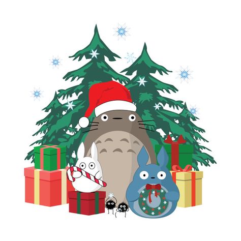 Check out this awesome 'Kawaii+Totoro+Ghibli+Christmas' design on @TeePublic! Totoro Christmas Wallpaper, Studio Ghibli Christmas Wallpaper, Christmas Ghibli, Studio Ghibli Christmas, Ghibli Christmas, Totoro Christmas, Manga Christmas, Totoro And Friends, Kawaii Totoro