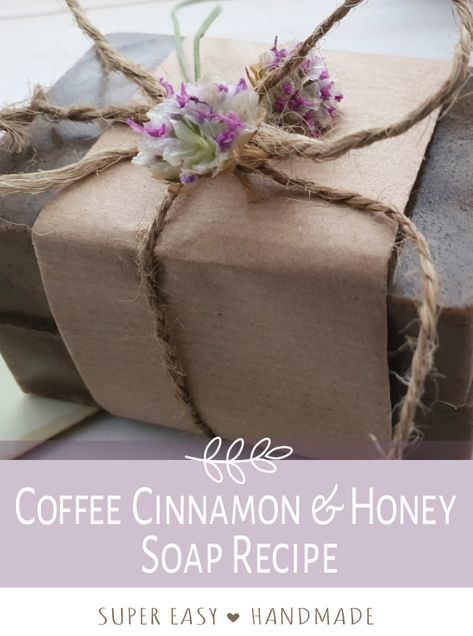 Homemade Coffee Soap, Melt And Pour Soap Recipes, Honey Soap Recipe, Herbal Bath Recipes, Coffee Essential Oil, Soap Melt And Pour, Honey Coffee, Cinnamon Honey, Soap Making Kits