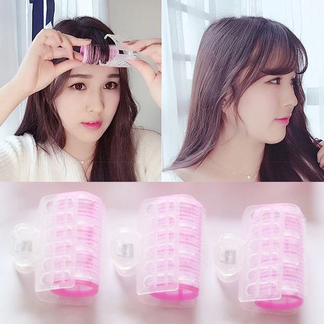 Bangs Ponytail, Best Curlers, Loose Ponytail, Hair Roller, Styling Iron, Hair Rollers, Hair Fibers, Hair Curlers, Korean Hairstyle