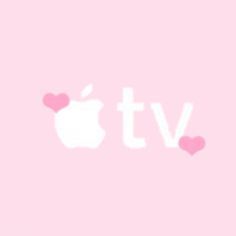 Apple Tv Icon, Heart App, Kawaii App, App Store Icon, Tv Icon, Desktop Wallpaper Art, Heart Icon, Cute App, Pink Apple