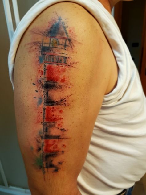 #Lighthouse freehand tattoo Lighthouse Tattoo Meaning, Lighthouse Tattoos, Lighthouse Tattoo, Tattoo Meanings, Beacon Of Hope, Tattoo Meaning, Watercolor Tattoo, Lighthouse, Meant To Be