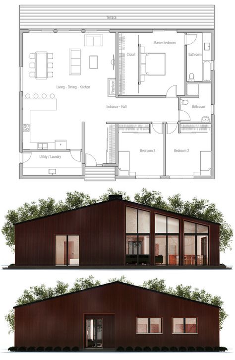 Planta de Casa Small Floor Plans, Bathroom Floor Plans, Floor Plan Layout, Container House Plans, Bath Room, Master Closet, New House Plans, Modern House Plans, Sims House