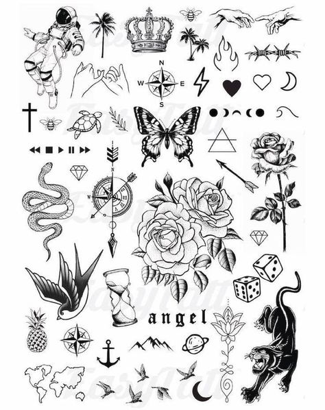 Tattoo Ideas Female Flash Art, Tattoo Fancy Design, Y2k Tattoo Aesthetic, Anatomy Tattoos For Women, Grudge Tattoos Women, Neck Tattoo Patchwork, Long Space Filler Tattoo, Flash Art Tattoos Men, Alt Patchwork Tattoo