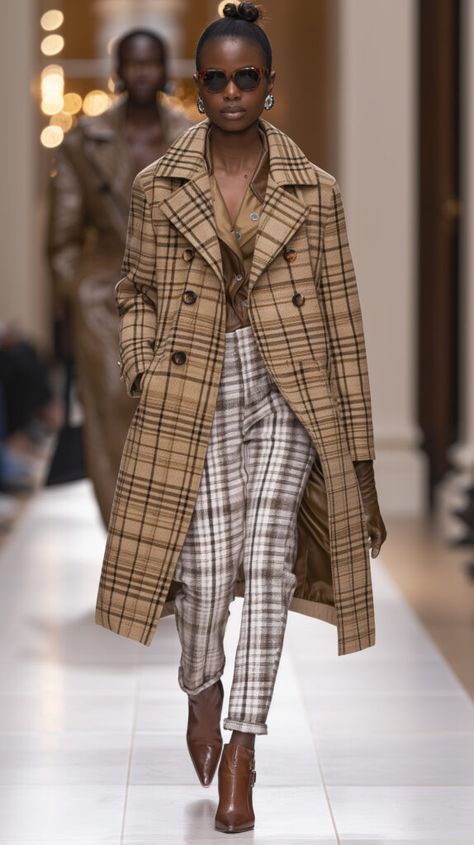 Discover and download free images Elegance on the Runway: Chic Plaid Ensemble https://aifusionart.com/elegance-on-the-runway-chic-plaid-ensemble/?utm_source=facebook&utm_medium=social&utm_campaign=ReviveOldPost Plaid Runway, High Fashion Runway, Fusion Art, Floral Fashion, Inspired Fashion, Download Free Images, Runway Models, Retro Vibe, Modern Fashion