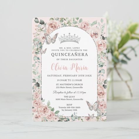 Purple Quinceanera Theme, Sage Purple, Quinceañera Invitation, Green Invitations, Quinceanera Invitation, Quinceanera Themes, Green Lavender, Geometric Frame, Sweet 16 Invitations