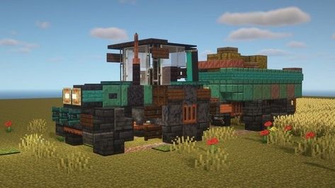 Minecraft Farming, Minecraft Cars, Minecraft Statue, Minecraft Vehicles, Minecraft Build Hacks, Minecraft Car, Modern Minecraft Houses, Minecraft Steampunk, Minecraft Statues