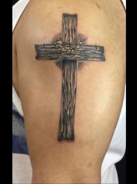 Old Rugged Cross Tattoo, Rugged Cross Tattoo, Wooden Cross Tattoos, Tom Tattoo, Cross Shoulder Tattoos, Unique Cross Tattoos, Meaning Tattoos, Hat Burning, Patriotic Tattoos