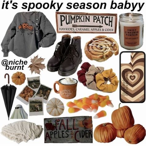 Autumncore Aesthetic Outfits, Fall Mood Board Aesthetic Clothes, Halloween Clothes Aesthetic, Fall Aesthetic Spooky, Halloween Fall Aesthetic, Autumn Mood Board, Niche Boards, Aesthetic Spooky, Teen Trends