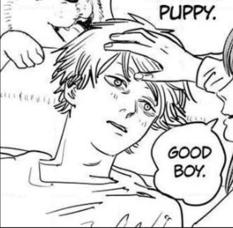 Good Boy, Chainsaw Man, A Drawing, A Boy, Chainsaw, A Dog, Hair