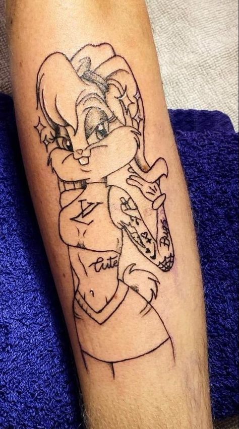 #tattoo #tattoos #inked #tattooart #tattooed #tattooideas #tattoodesign #tattooinspiration #tattoosleeve #tattooflash #inkedgirls #tattooedwomen  #InkLaughs  #TattooFails Pop Culture Tattoos, Half Sleeve Tattoos Forearm, Culture Tattoos, Arm Sleeve Tattoos For Women, Quarter Sleeve Tattoos, Cool Tattoo Drawings, Bunny Tattoos, Planet Tattoos, Lola Bunny