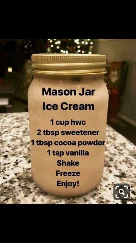 Keto & Low Carb (Simple Recipes) Ice Cream Mason Jars, Mason Jar Ice Cream Recipe, Mason Jar Ice Cream, Ice Cream Keto, Jar Ice Cream, Easy Ice Cream Recipe, Low Carb Ice Cream, Lazy Keto, Vanilla Shake