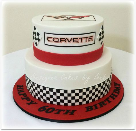 Corvette Birthday, Corvette Cake, Anniversary Party Themes, Uncle Mike, Dad Birthday Cakes, Prince Birthday, 50th Bday, Race Party, 26th Birthday