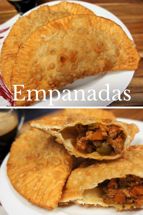 Empanadas are stuffed pastries that are baked or fried. In this recipe ground beef is replaced with ground turkey to make a (mostly) traditional Cuban picadillo Cuban Empanadas Recipe, Fried Empanadas Recipe, Easy Empanadas Recipe, Cuban Picadillo, Recipe Ground Beef, Weekend Recipes, Empanadas Dough, Cuban Coffee, Beef Empanadas