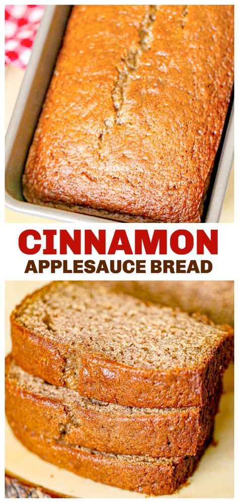 This super-easy Applesauce Bread recipe is deliciously tasty, moist and full of apple and cinnamon fall flavor!  It’s the perfect quick bread when you want simple, comforting applesauce bread. Applesauce Bread Machine Recipe, Apple Sauce Bread, Cinnamon Applesauce Bread, Applesauce Bread Recipe, Microwave Bread, Applesauce Bread, Cinnamon Applesauce, Apple And Cinnamon, Apple Sauce Recipes