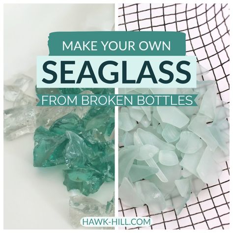 DIY: How to Make Your Own Sea Glass at Home - Hawk Hill Sea Glass Diy, Deco Marine, Beach Glass Art, Dekor Diy, Sea Glass Crafts, Pola Gelang, Beach Crafts, Seashell Crafts, Sea Glass Art