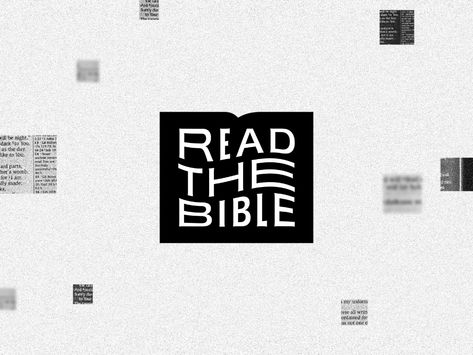 Read the Bible by Gabriel Reyes-Ordeix on Dribbble Bible Logo, Church Branding, Merch Design, Branding Illustration, Bible Illustrations, Read The Bible, Church Graphic Design, Racial Justice, The Bible